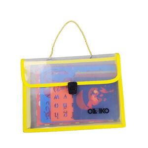 Ozziko Stencils Tracing Arts & Crafts Kid's Supplies 19 Piece + Carrying Case